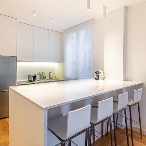 Tuck into flaky pastries at the breakfast bar