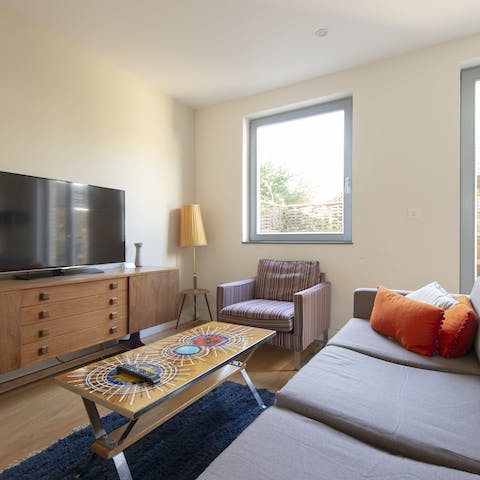 Crash out in the living area – there's Netflix at the ready