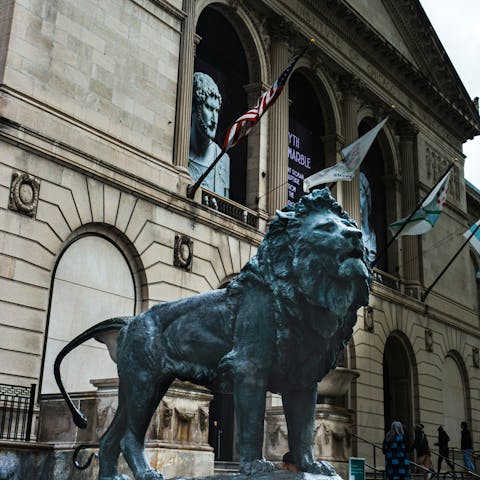 Discover world-class art at The Art Institute, just a thirteen-minute stroll away