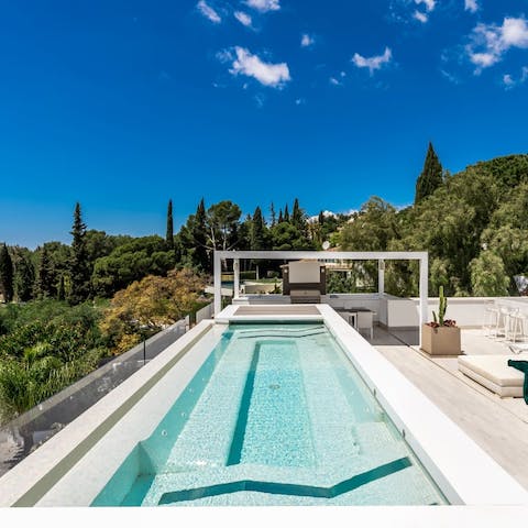Soak in the views whilst relaxing in the roof top jacuzzi