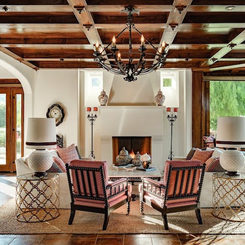 Hang out in the opulent living space