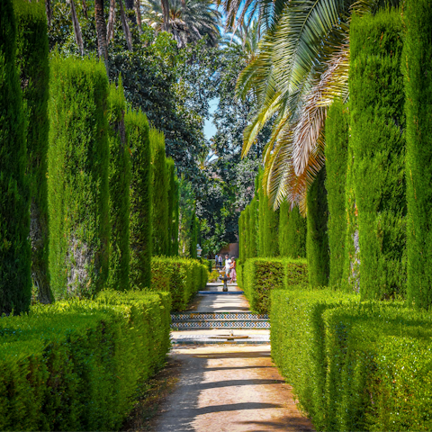 Start your sightseeing at Jardines Alcazares