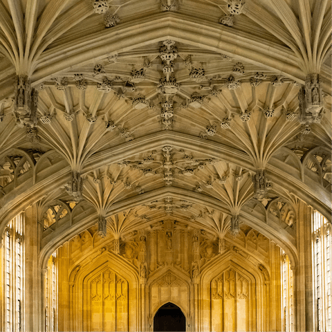 Visit the Bodleian Library, a twenty-four-minute walk away