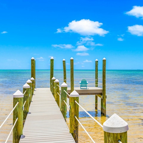 Dive straight into the ocean from the private dock