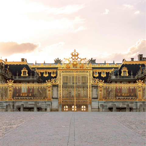 Find awe at the Palace of Versailles, thirty-five-minutes away