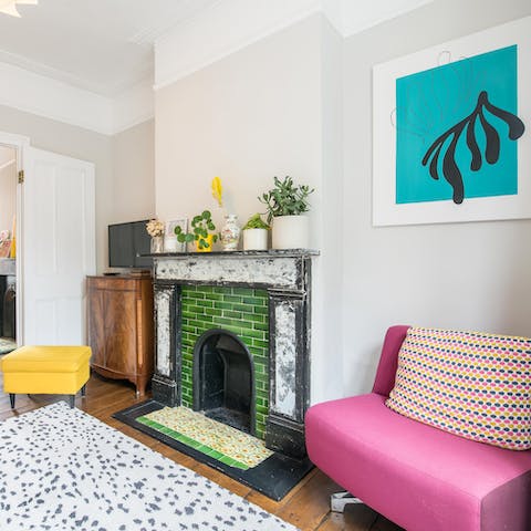 Appreciate this home's quirky, colourful aesthetic