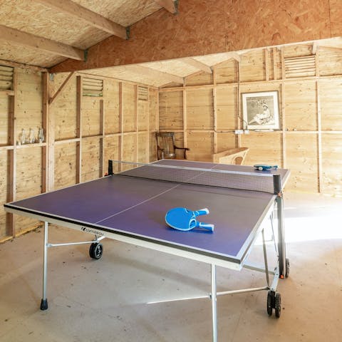 Challenge your friends to a round of table tennis