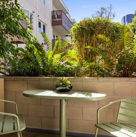 Take your morning coffee or tea onto the little balcony