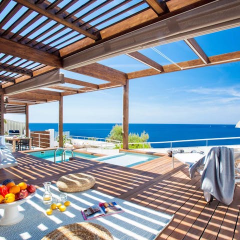 Enjoy beautiful views whilst relaxing by the plunge pool