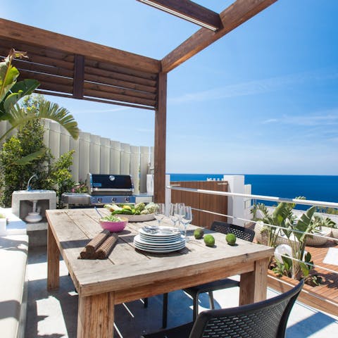 Savour drinks and al fresco dining on the terrace