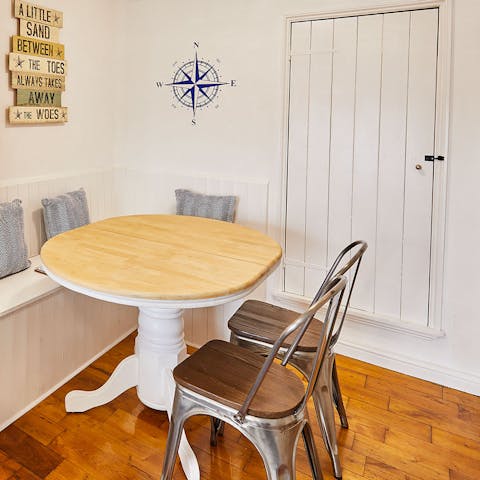 Enjoy some fish and chips at your dining table