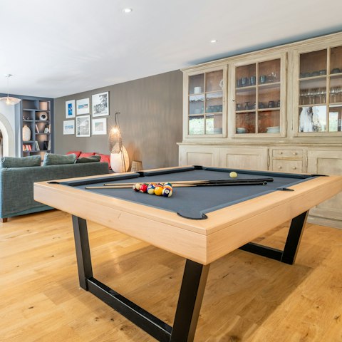 Enjoy an after-dinner game of billiards