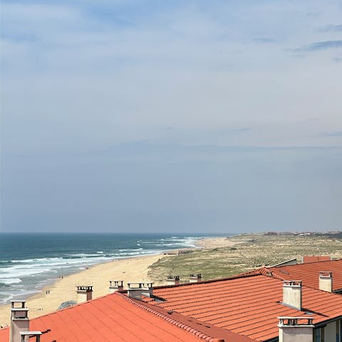 Hit the waves on the nearby surfing beach of Les Estagnots