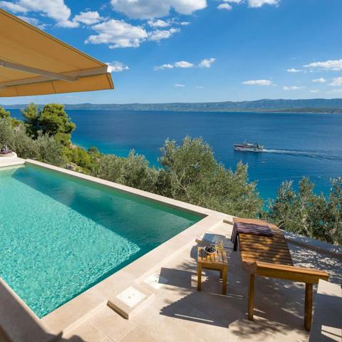 Savour a spectacular view stretching over the Adriatic Sea before going for a boat ride