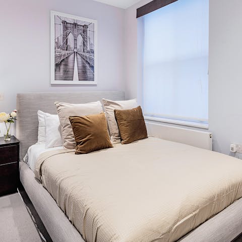 Get a good night's rest in the plush bedrooms