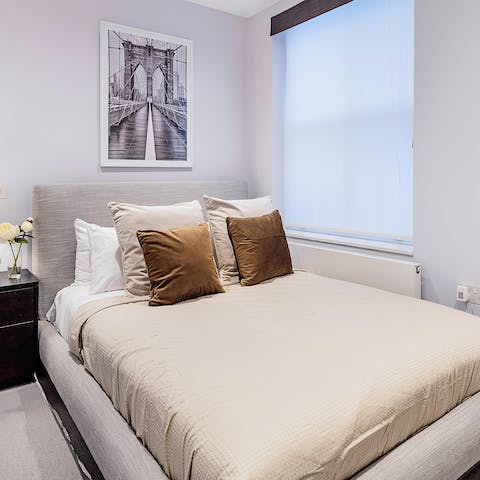 Get a good night's rest in the plush bedrooms