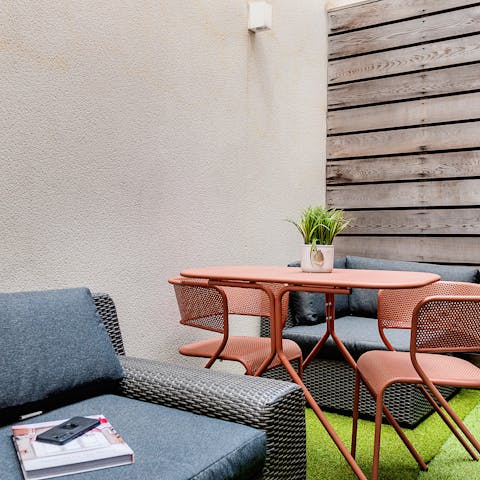 Relax and unwind on your private outdoor patio