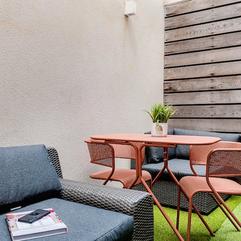 Relax and unwind on your private outdoor patio