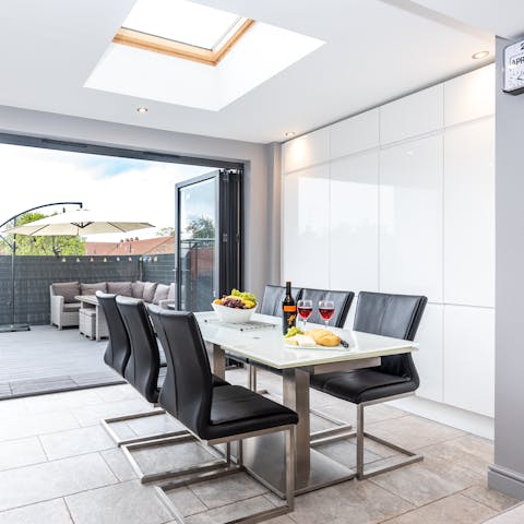 Serve up a home cooked meal in the elegant dining area