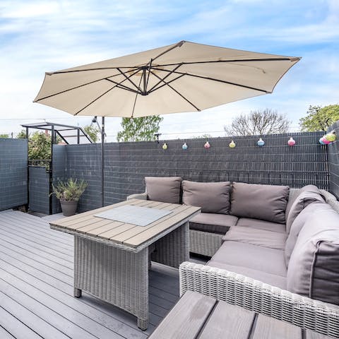 Enjoy an evening cocktail on the rooftop terrace