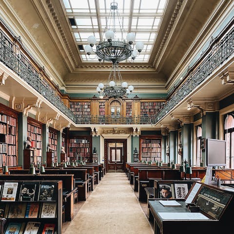 Check out the exhibits at the V&A – you can walk there from this Kensington home