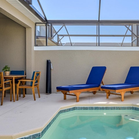 Dine poolside on the private terrace, perfect for downtime hangouts