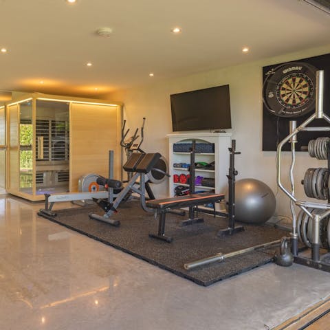 Enjoy a pilates or yoga workout