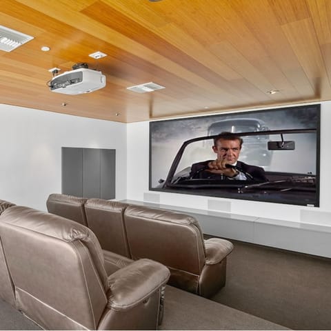 Get the popcorn ready and watch a classic in the cinema room