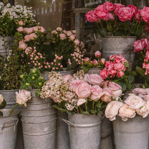Pick up some flowers or fresh Italian produce at the nearby market