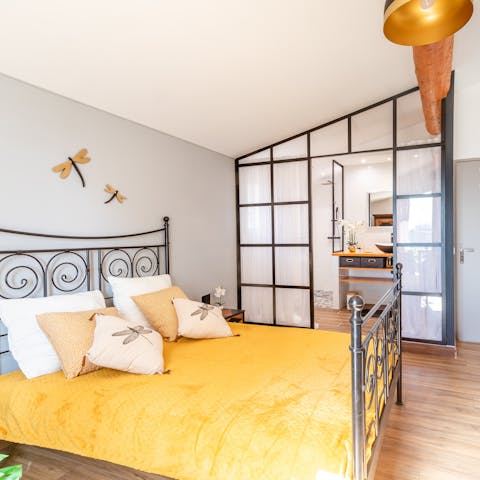 Sleep soundly in the comfortable main bedroom