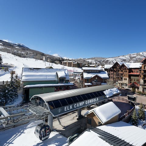 Views of the mountains and the village