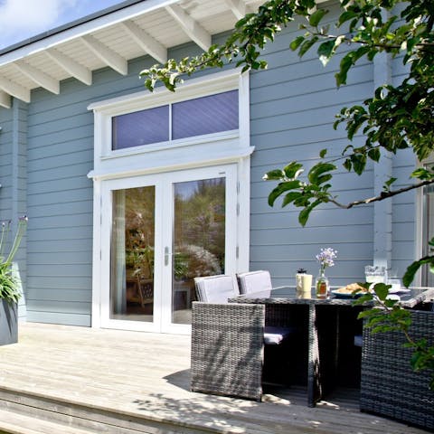 Spend your evenings dining al fresco on the large deck