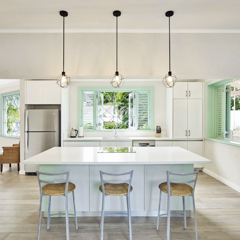 Cook a celebratory dinner in the sleek and stylish kitchen