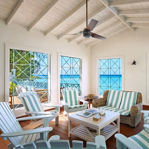 Curl up with a book and a lemonade in the covered terrace