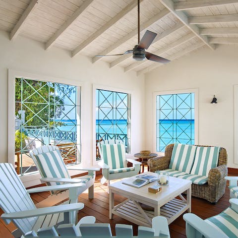 Curl up with a book and a lemonade in the covered terrace