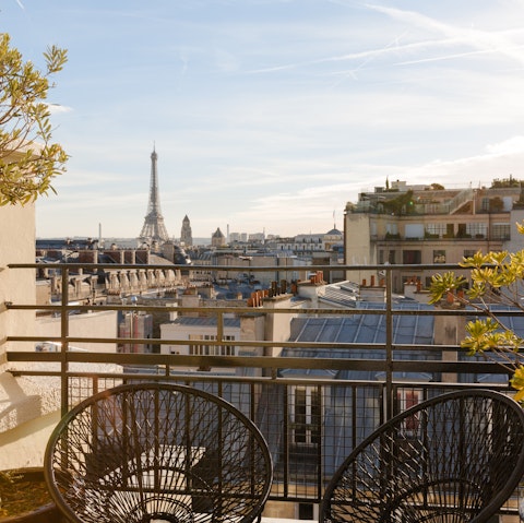 Enjoy beautiful views across the city skyline