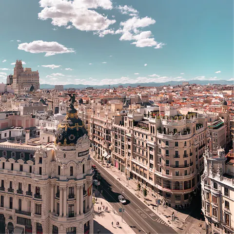 Soak up dreamy views of the city from your top-floor office