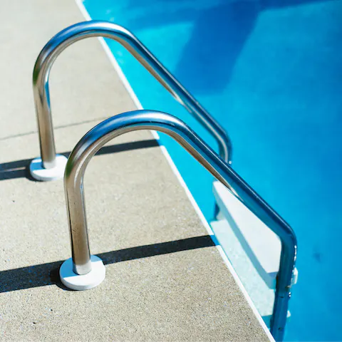 Cool off after a day of sightseeing with a refreshing dip in the communal pool