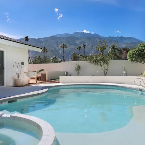 Start your day right with a calming swim in the private pool