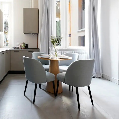 Serve up Italian culinary delights at the dining area