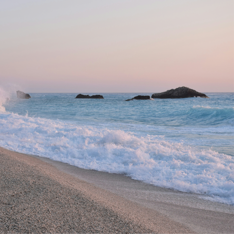 Watch the sunset from Tsilivi Beach, just 80 metres away