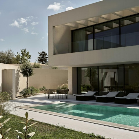 Spend warm afternoons floating about in the private pool