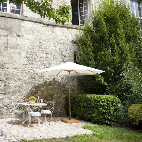 Listen to the church bells from your private garden