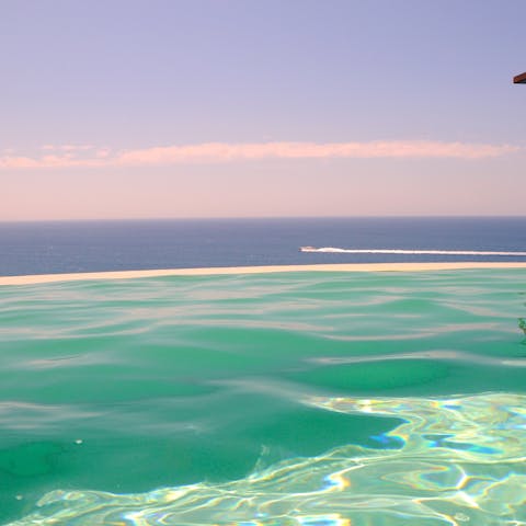 See the sea from the infinity pool