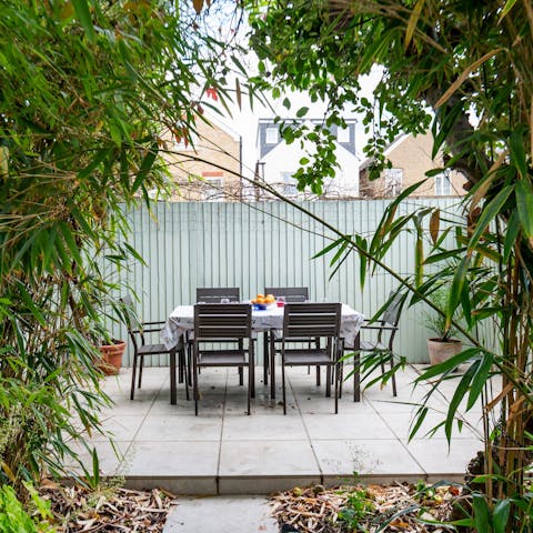 Enjoy warm weather in the stunning garden