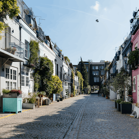 Discover all that Notting Hill has to offer, including the Portobello Road Market, a ten-minute walk away