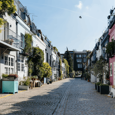 Discover all that Notting Hill has to offer, including the Portobello Road Market, a ten-minute walk away