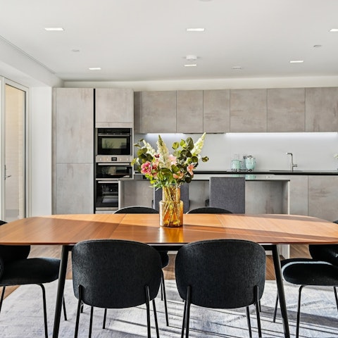 Gather around the dining table for leisurely meals