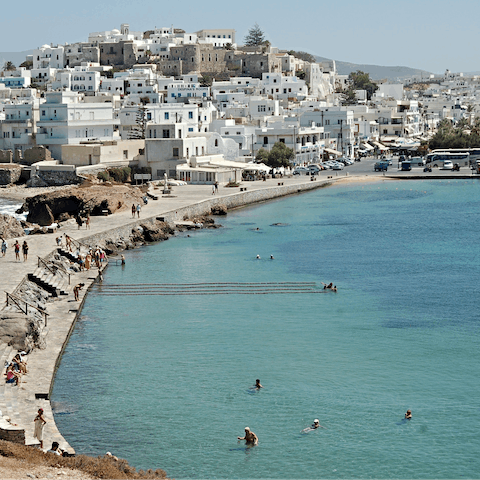 Enjoy the idyllic beaches and charming towns of Naxos