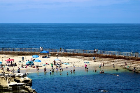 Enjoy a refreshing swim at Children's Pool Beach, a short stroll away